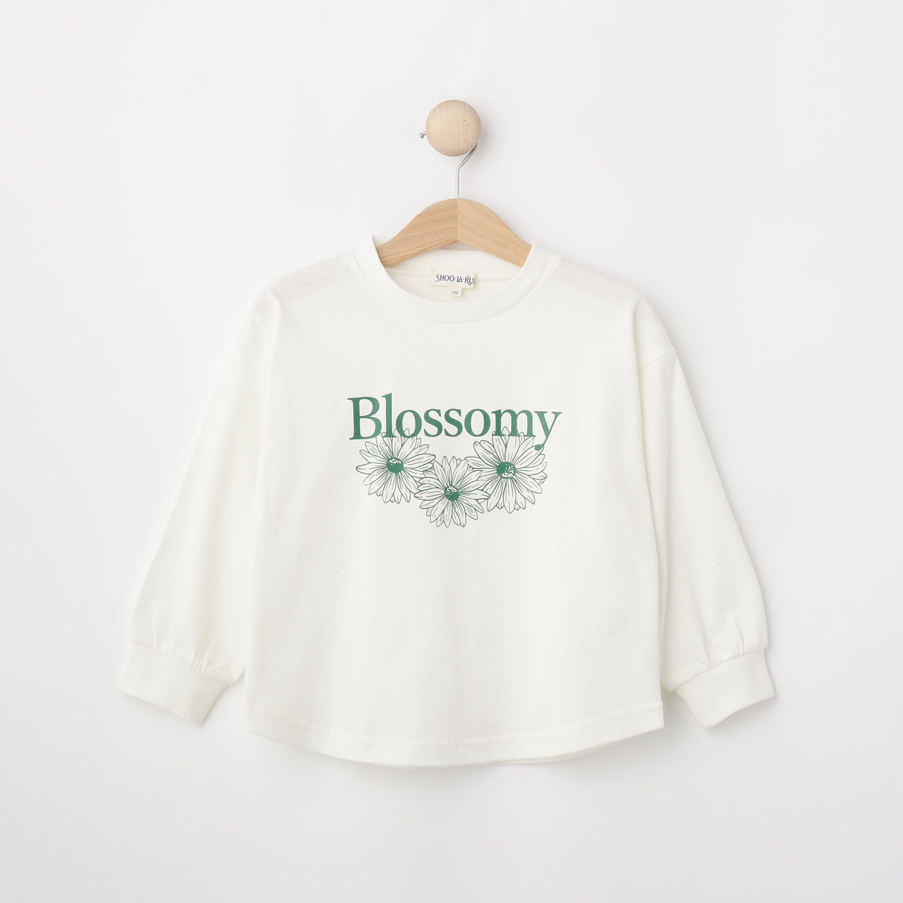 SHOO･LA･RUE「【100-150cm/選べる2柄】プリントアソート裾ラウンドロンT」|Tシャツ・カットソー|ホワイト(101)