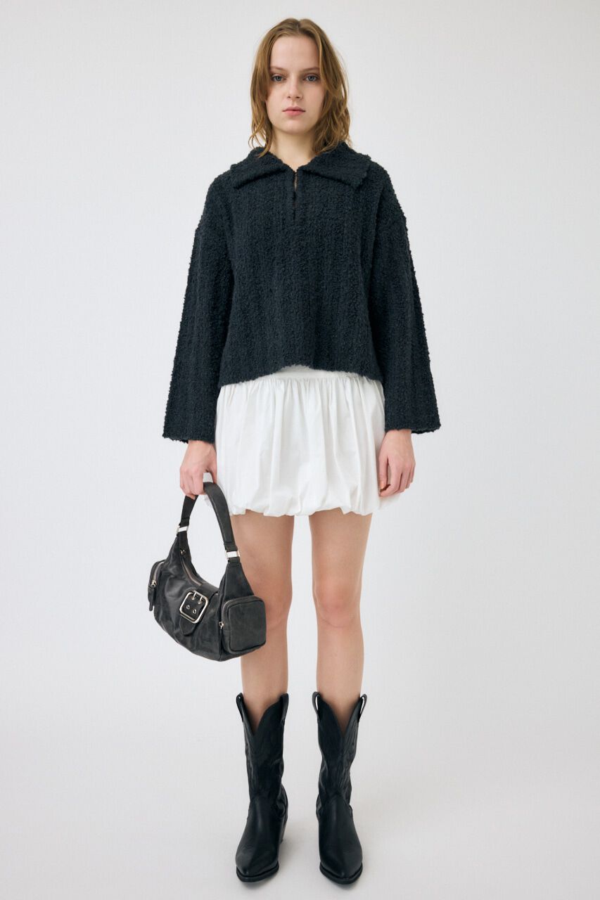 MOUSSY「OPEN COLLAR ニット」|ニット・セーター|