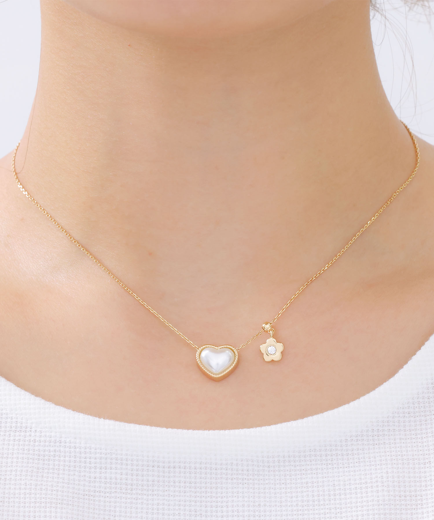 MARY QUANT「ハートパール ネックレス」|ネックレス|