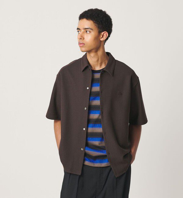 BEAUTY&YOUTH UNITED ARROWS「＜LACOSTE for BEAUTY&YOUTH＞ワントーン ショートスリーブ シャツ」|シャツ・ブラウス|DK.BROWN