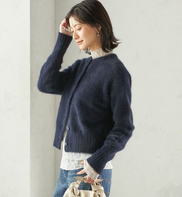 SHIPS for women「〈手洗い可能〉フォックス クルーネック ニット カーディガン」|カーディガン|