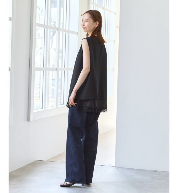 U by SPICK&SPAN「サテンレースキャミ」|キャミソール|