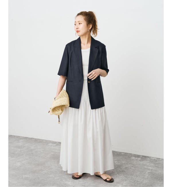 Spick and Span「《セットアップ可》ライトドライクロスシングルブレストジャケット」|テーラードジャケット|