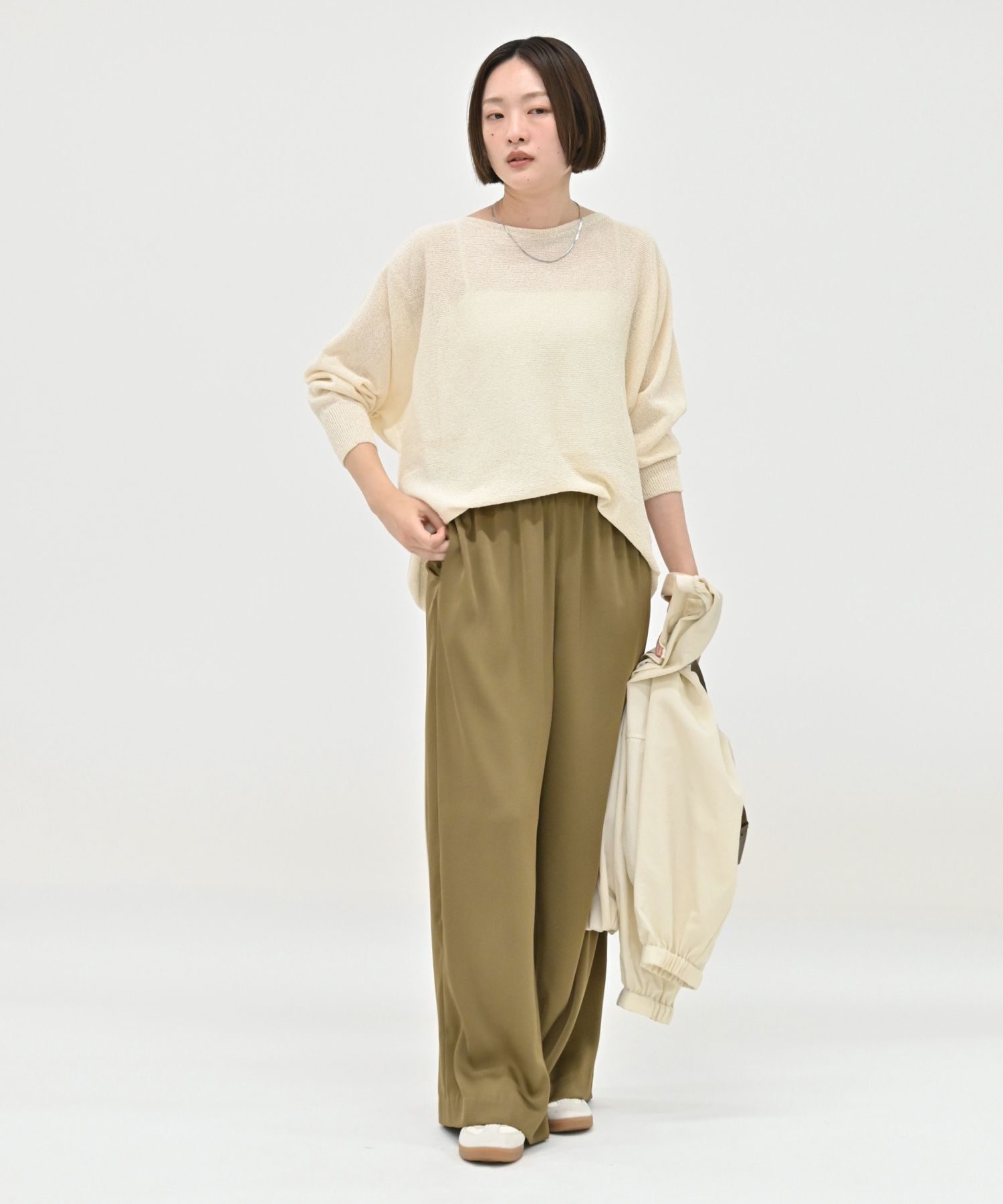 qualite「【夏まで快適に着られる】camifine ニットプルオーバー」|Tシャツ・カットソー|