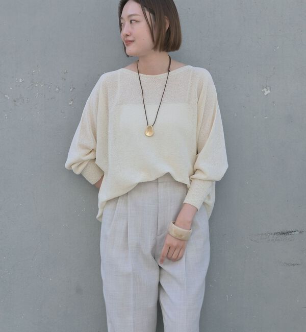 qualite「【夏まで快適に着られる】camifine ニットプルオーバー」|Tシャツ・カットソー|