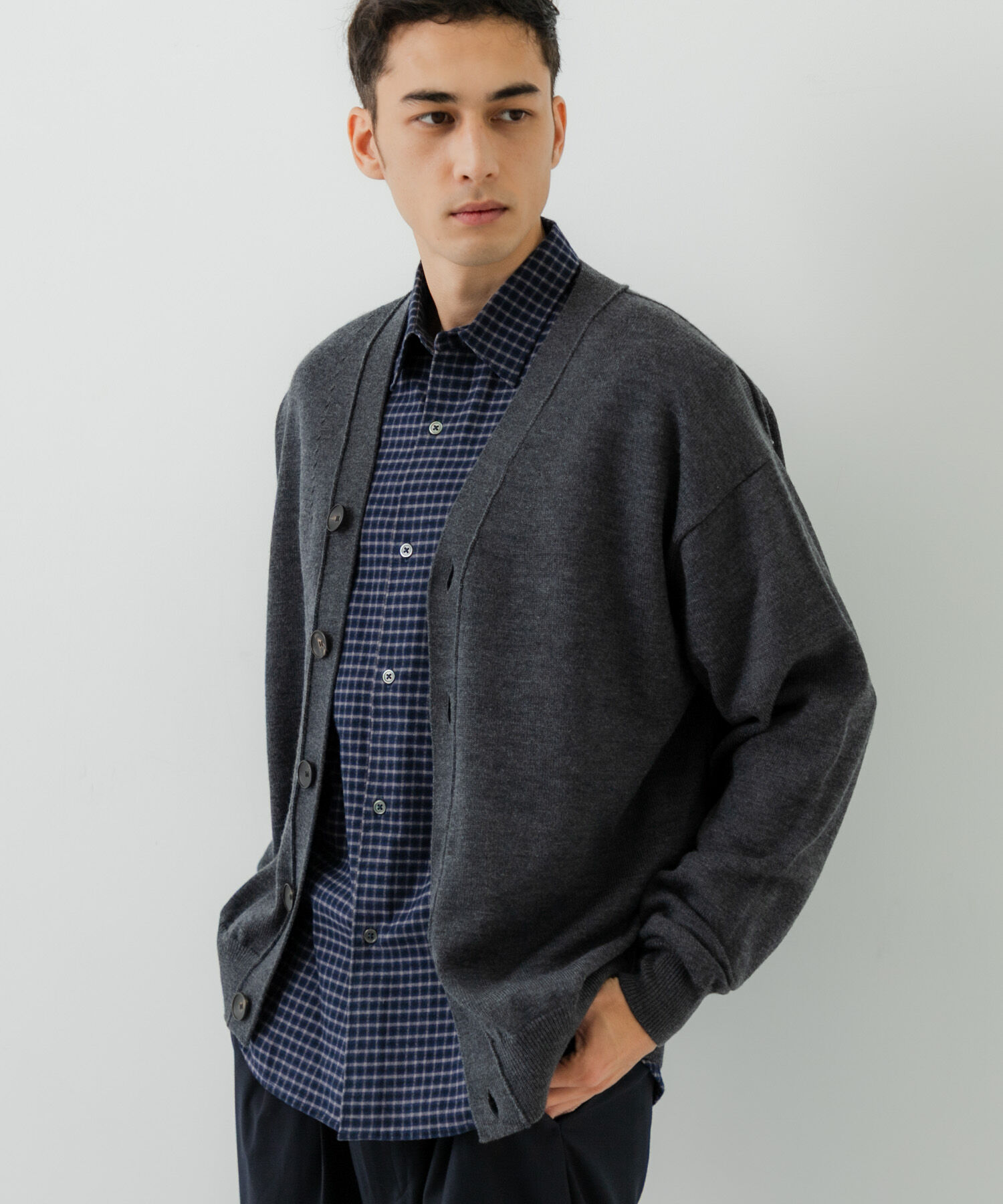 URBAN RESEARCH「CASH FEEL W/MID CARDIGAN」|カーディガン|