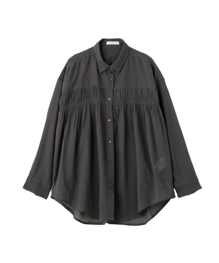 Green Parks「長袖ボイルシャツ」|シャツ・ブラウス|Charcoal Gray