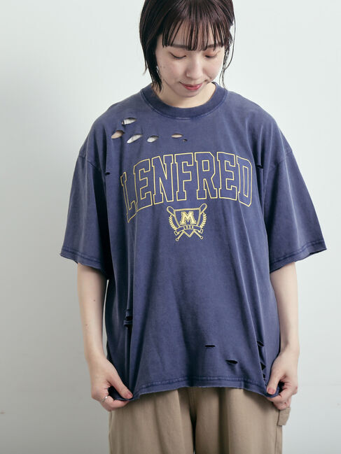 SM2「パウダー加工ロゴアソートプリントTシャツ」|Tシャツ・カットソー|ブルー