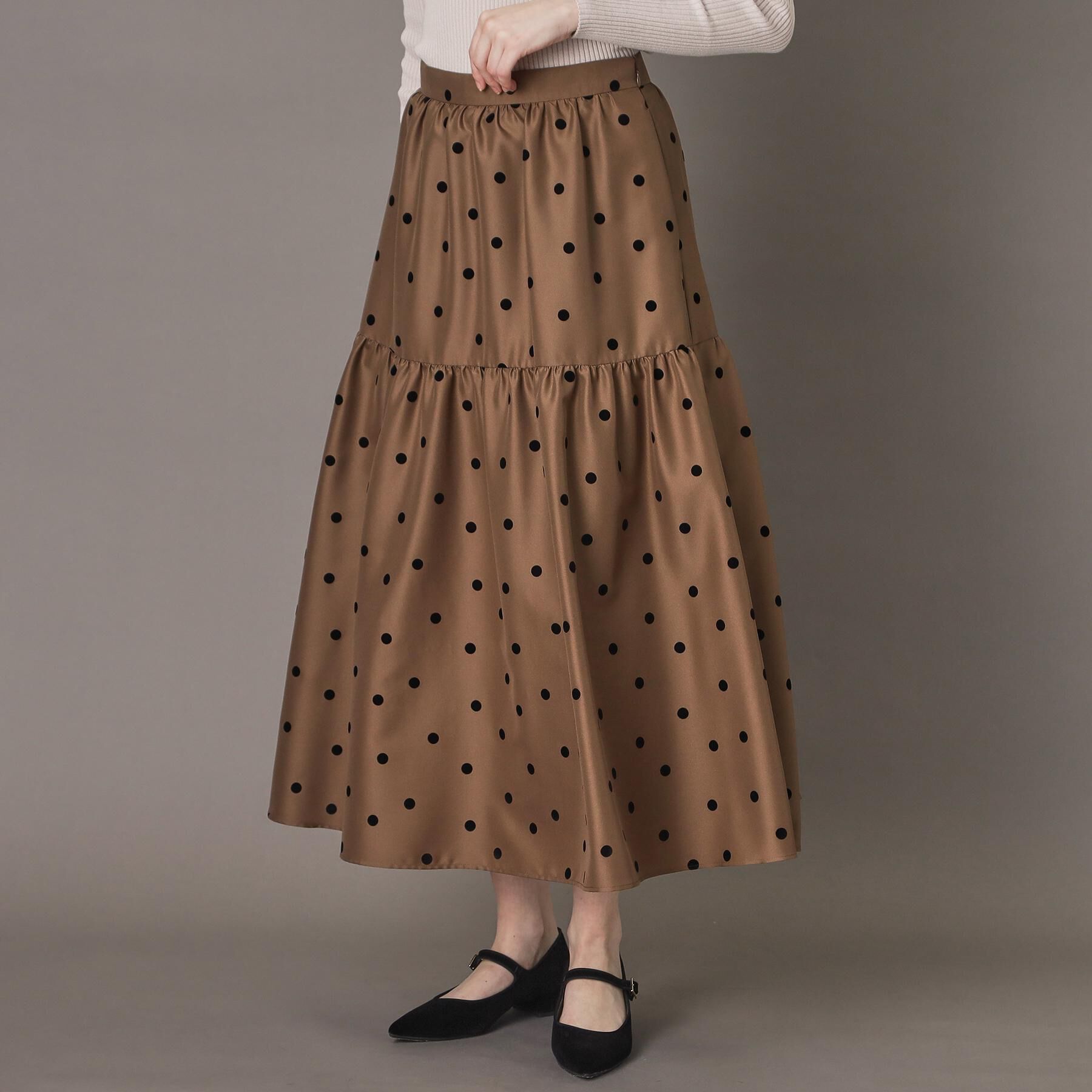 DRESSTERIOR「【CLASSY.掲載】フロッキードットスカート」|スカート|