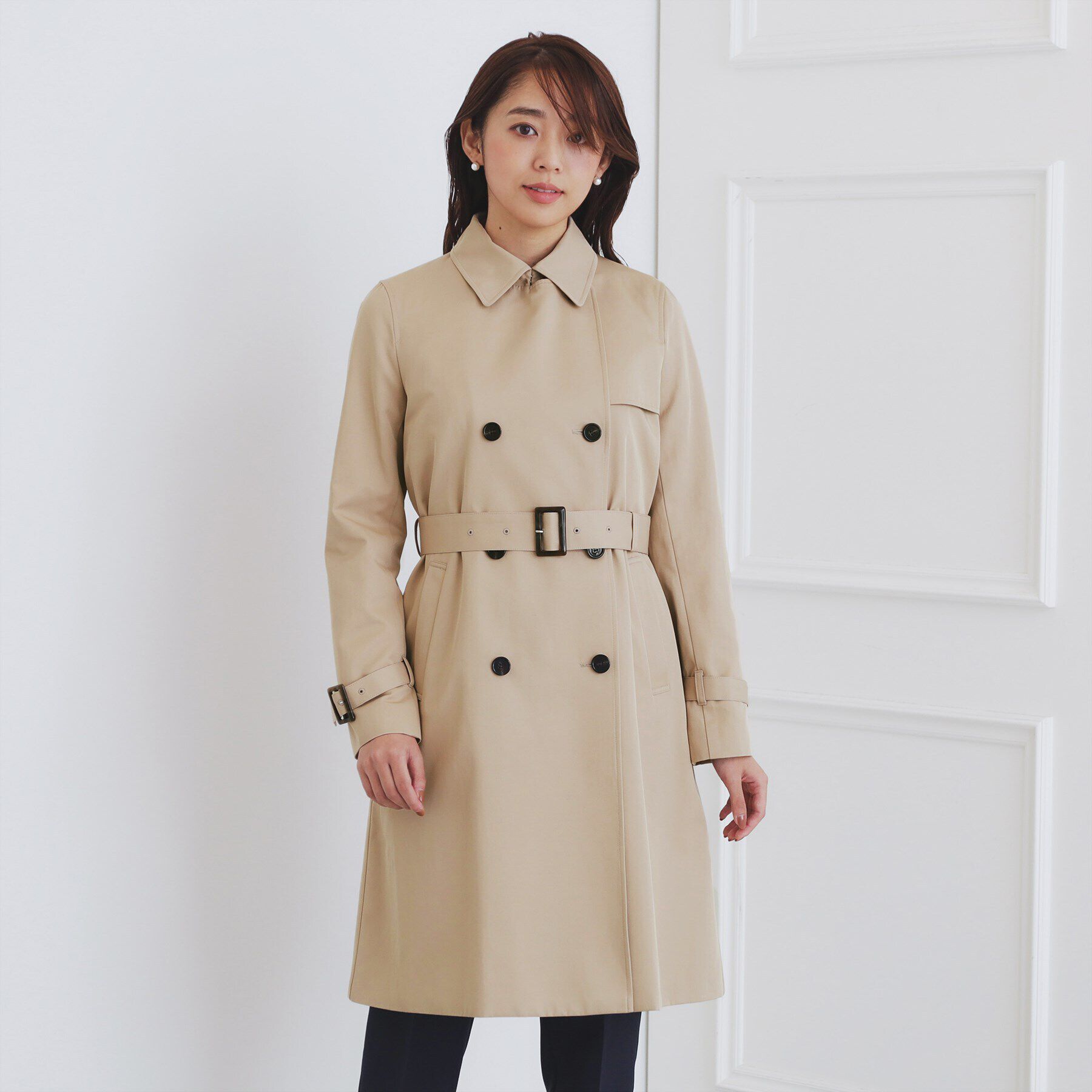index「《XS-3Lsize》通勤・セレモニー対応／トレンチコート【洗濯機洗い可／撥水／親水性防汚】」|トレンチコート|