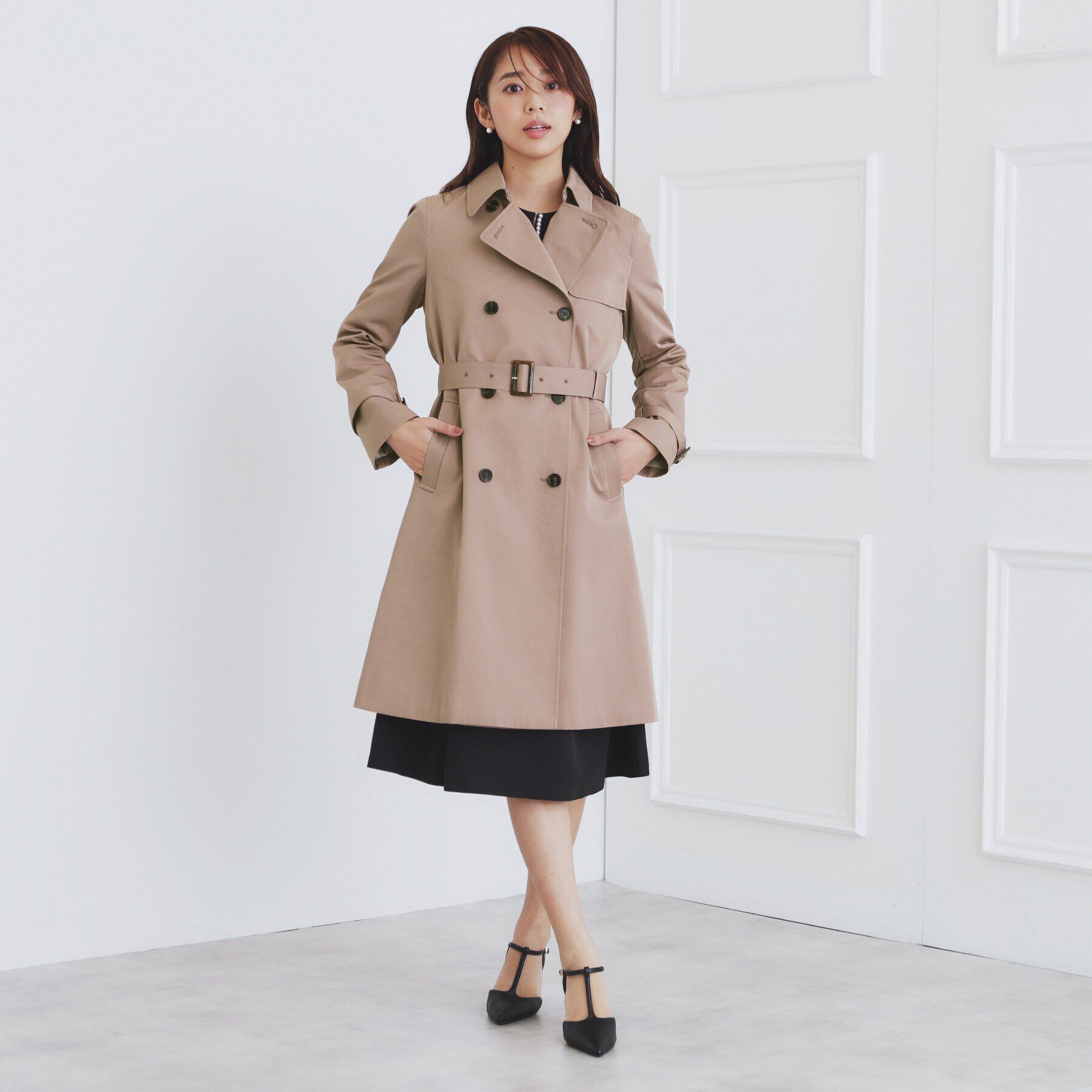 index「《XS-3Lsize》通勤・セレモニー対応／トレンチコート【洗濯機洗い可／撥水／親水性防汚】」|トレンチコート|