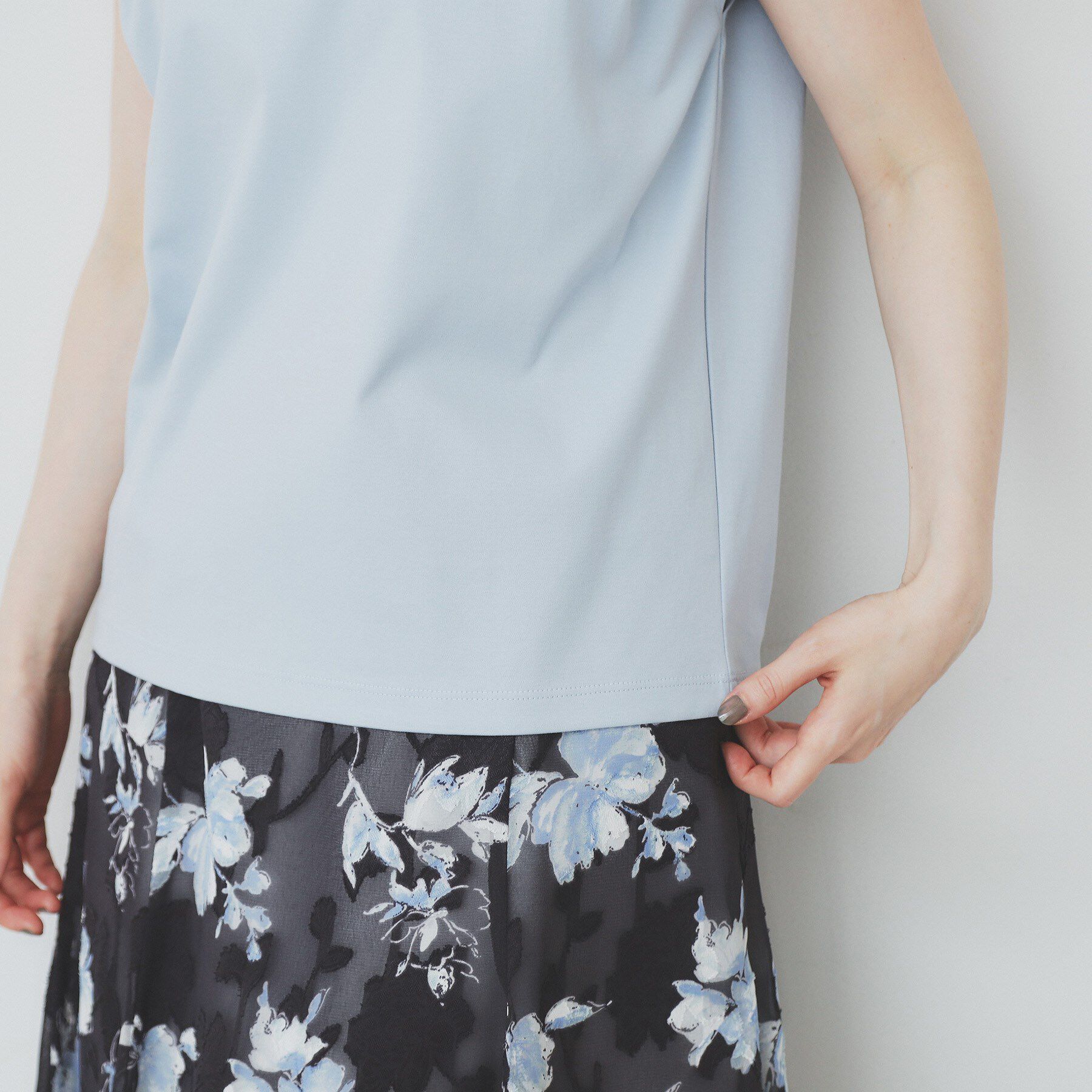 index「《6色展開／XS-3サイズ》キーネックビジュートップス【UV／接触冷感／洗濯機洗い可】」|Tシャツ・カットソー|
