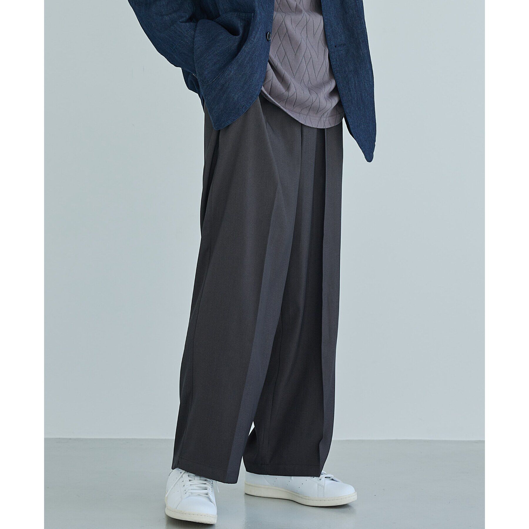 THE SHOP TK「ツイル ワイドスラックス 洗濯機OK」|その他|