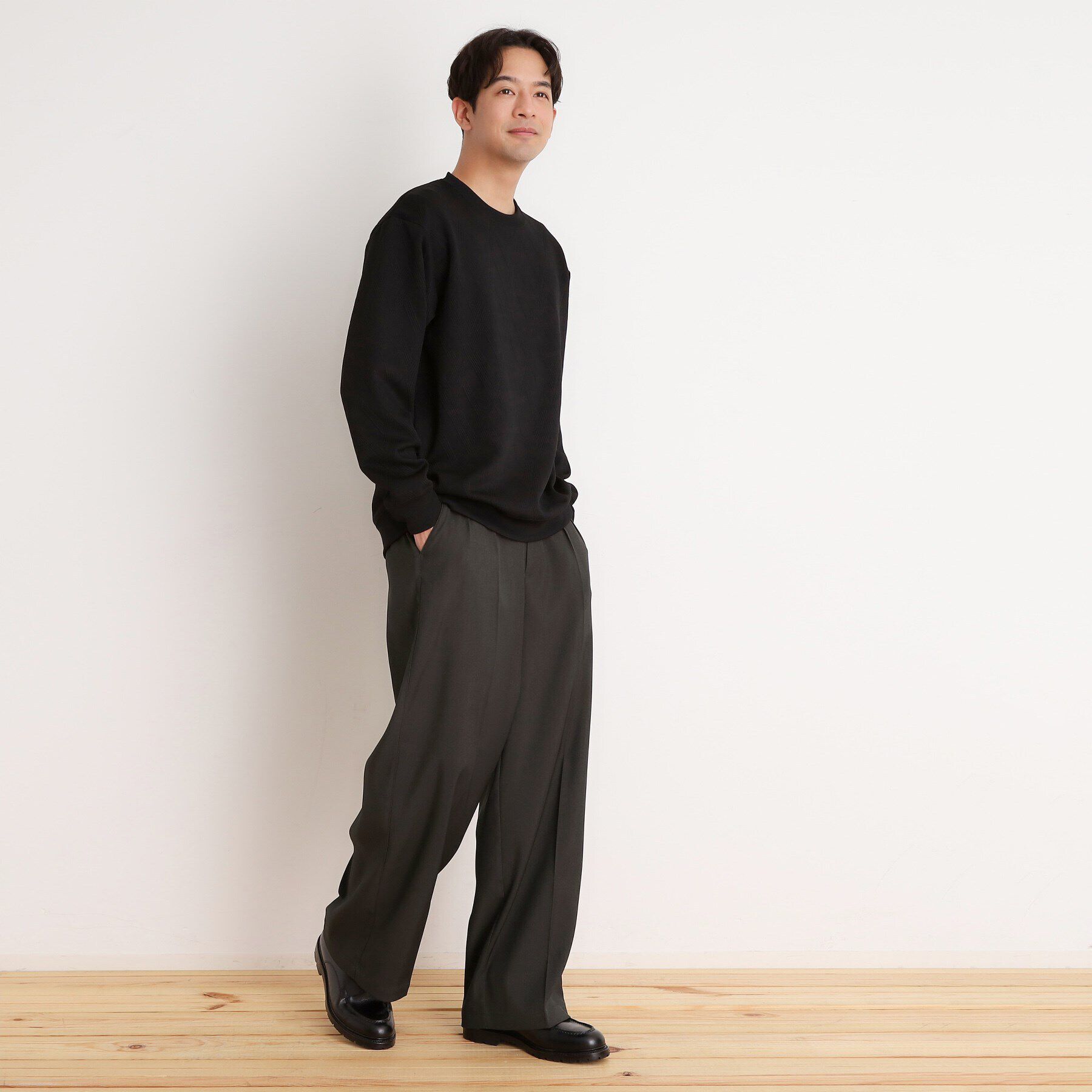 THE SHOP TK「ツイル ワイドスラックス 洗濯機OK」|その他|