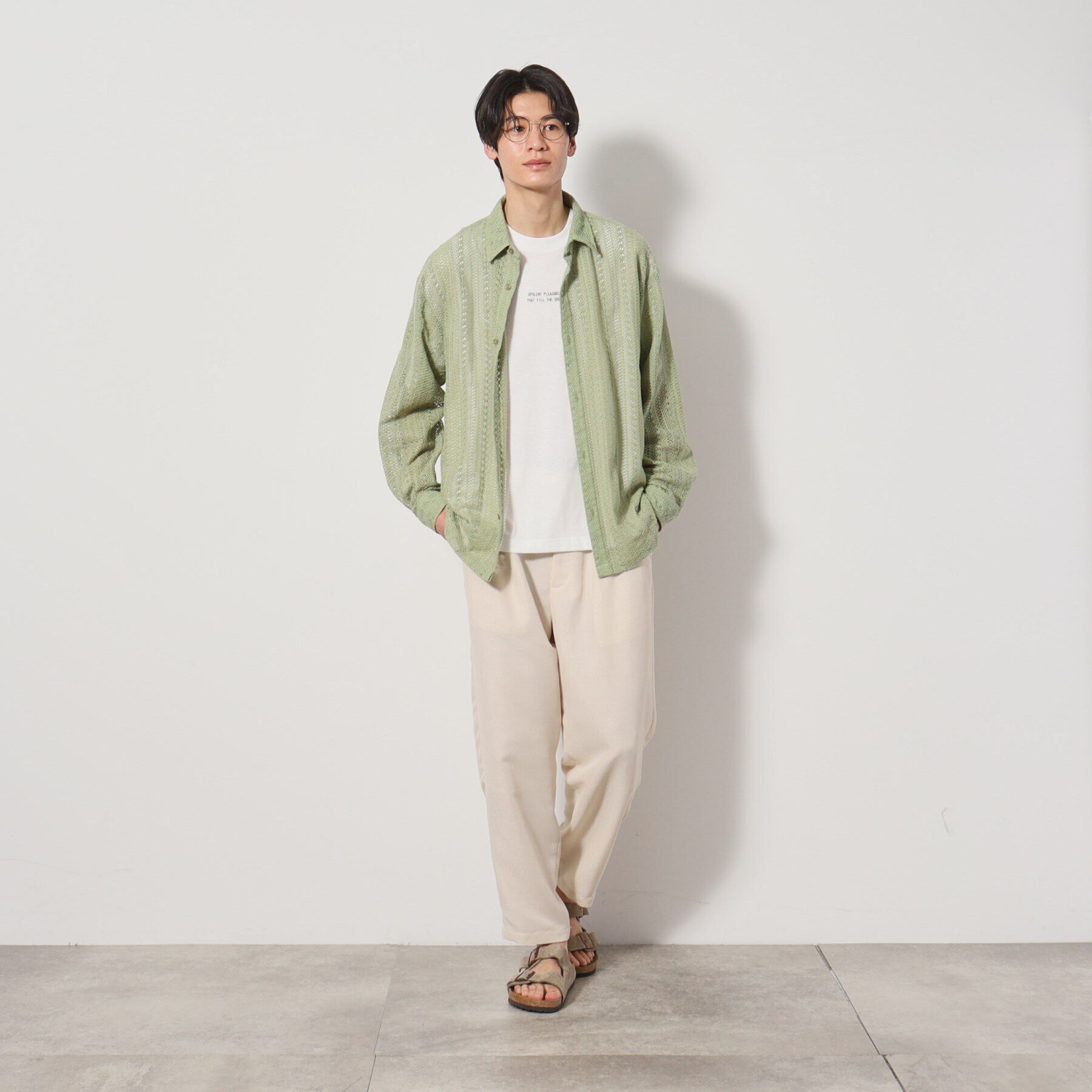 THE SHOP TK「レースシャツ+半袖Tシャツ セットアイテム」|シャツ・ブラウス|