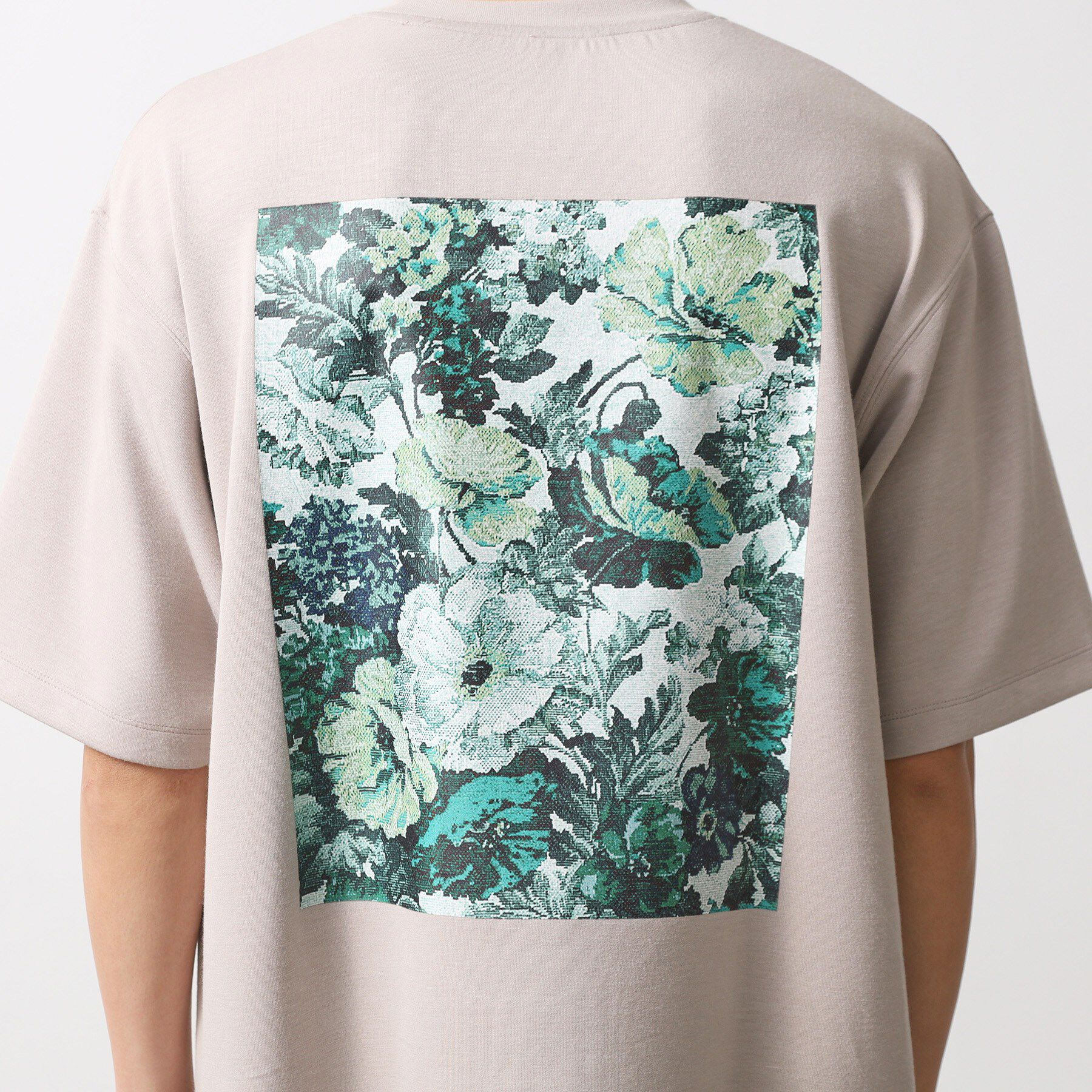 THE SHOP TK「ボタニカル柄 ビッグシルエット 半袖Ｔシャツ 洗濯機OK」|Tシャツ・カットソー|