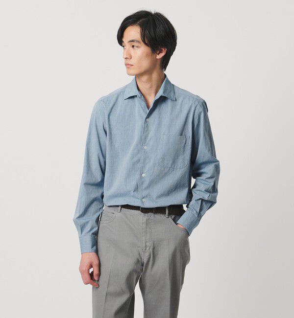 UNITED ARROWS「シャンブレー ワンピースカラー シャツ」|シャツ・ブラウス|