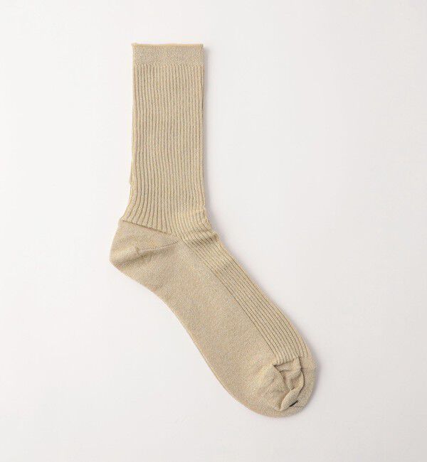 STEVEN ALAN「＜Steven Alan＞グリッター リブ ソックス」|ソックス|GOLD