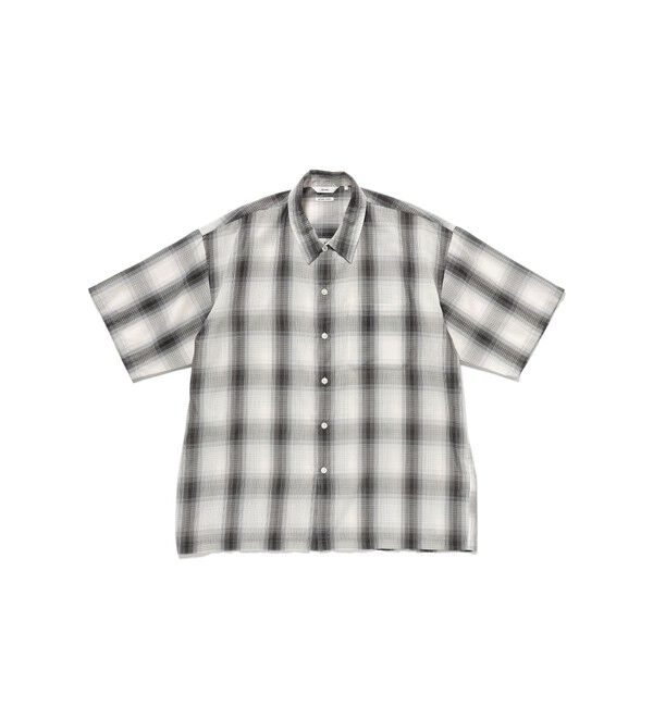 BEAMS「オンブレチェック ミニレギュラーカラーシャツ【リラックスフィット】」|シャツ・ブラウス|WHITE