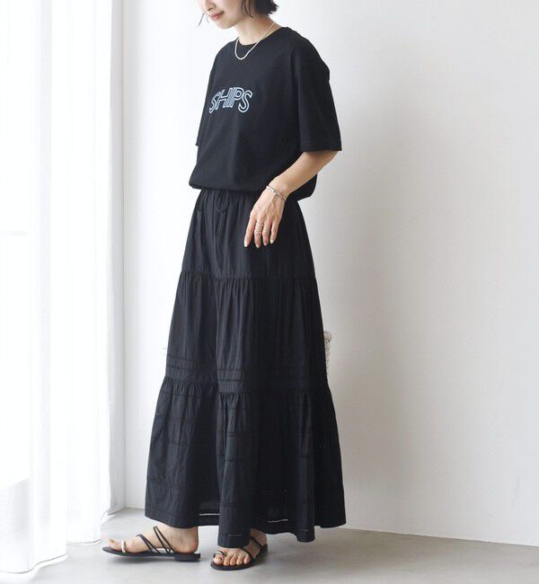 SHIPS for women「【累計販売数7.5万枚突破!!】《一部追加予約》【WEB限定】 SHIPS ラウンド プリント ロゴ TEE」|Tシャツ・カットソー|