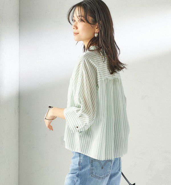 SHIPS for women「【実力派ベーシック】〈手洗い可能〉シルク混 シアー 羽織 シャツ」|シャツ・ブラウス|