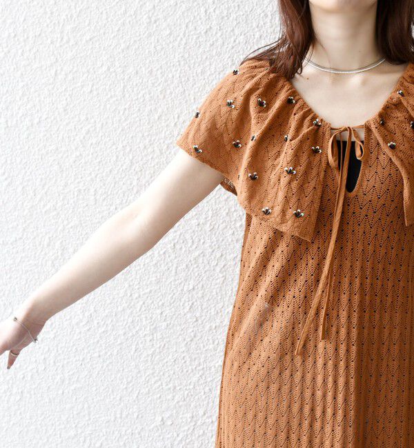 SHIPS any「bon_meur:〈手洗い可能〉ビーズ刺繍 エンブロイダリー ワンピース」|ワンピース|