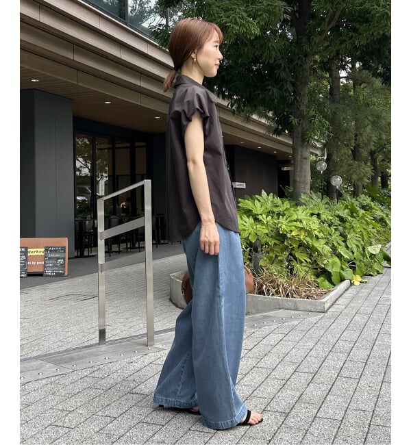 SLOBE IENA「《4サイズ展開/追加3》LEDENIM TUCK TROUSERデニム」|デニム|
