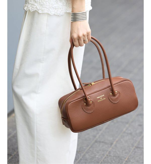 IENA「《WEB/一部店舗限定》YOUNG&OLSEN EMBOSSED LEATHER STUDENT S バッグ YO2601-GD005」|ボストンバッグ|