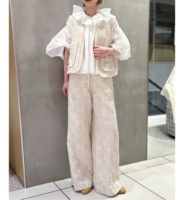 IENA LA BOUCLE「IENA LA BOUCLE フラワーJQベスト」|ダウンベスト・ベスト|
