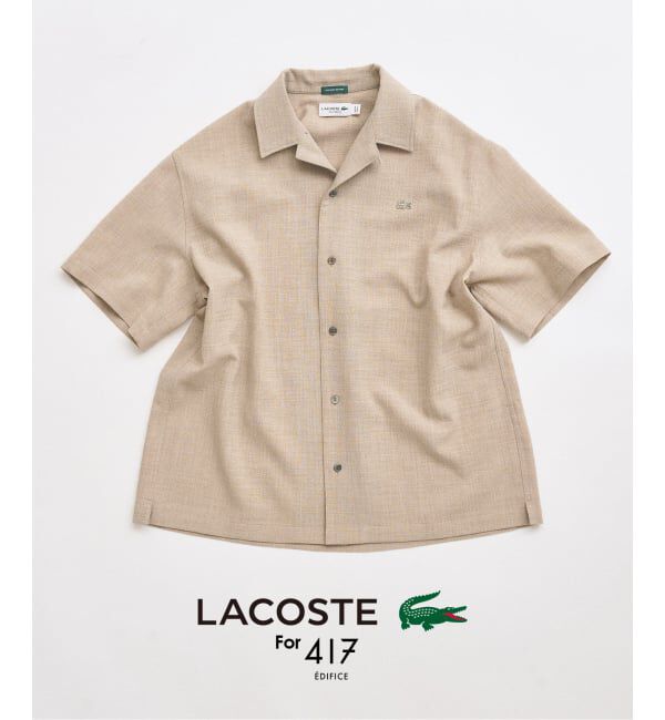 417 EDIFICE「【LACOSTE / ラコステ】417別注 クレープシャツ」|シャツ・ブラウス|ベージュ