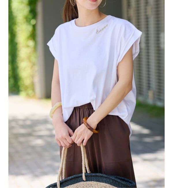 JOURNAL STANDARD relume「《追加3》刺繍ロゴフレンチTEE」|Tシャツ・カットソー|