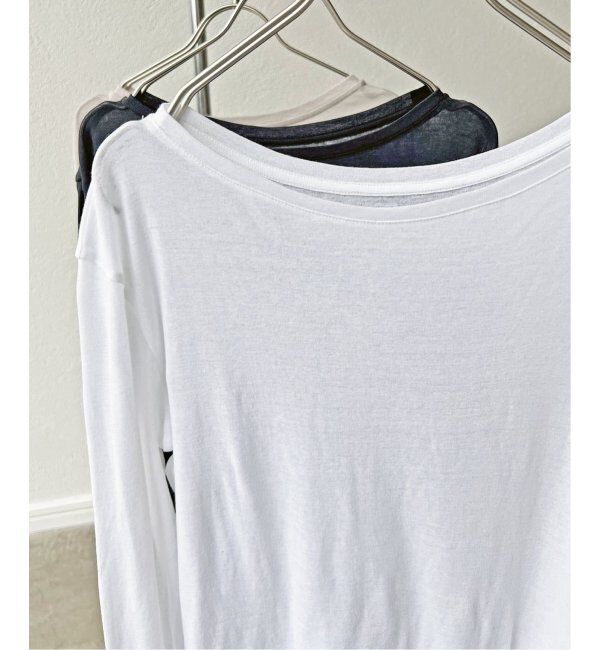 Spick and Span「《追加2》シアーボートネックプルオーバー」|Tシャツ・カットソー|ホワイト