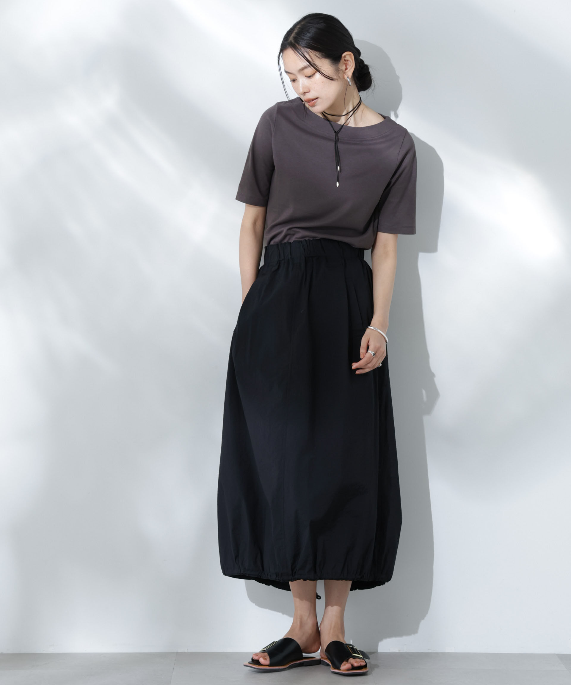 nano･universe「Anti Soaked(R) 汗染み防止ボートネックTシャツ」|Tシャツ・カットソー|
