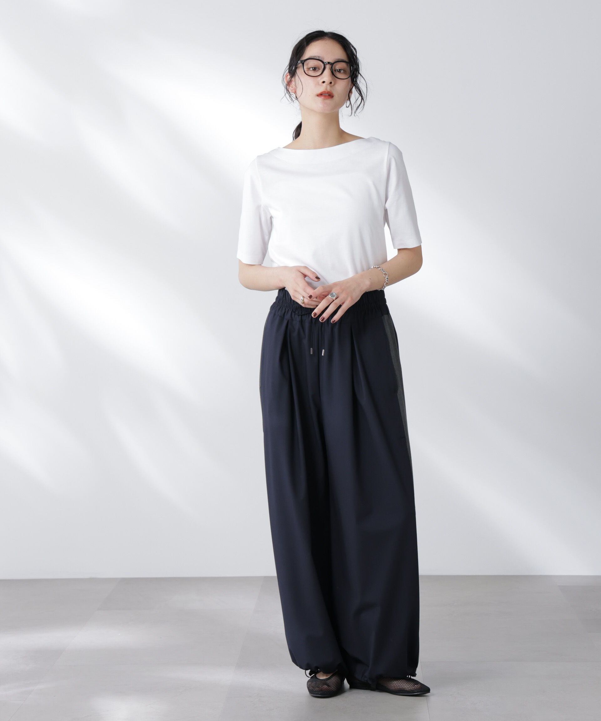 nano･universe「Anti Soaked(R) 汗染み防止ボートネックTシャツ」|Tシャツ・カットソー|