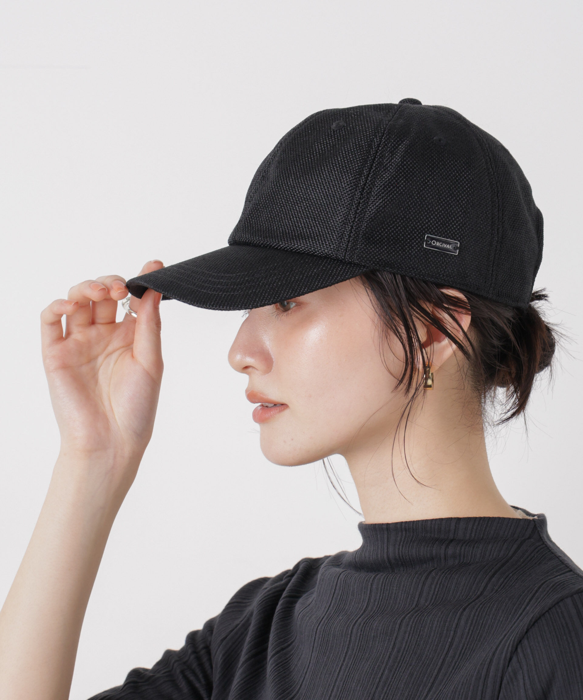 nano･universe「ORCIVAL/6P CAP」|キャップ・キャスケット|ブラック