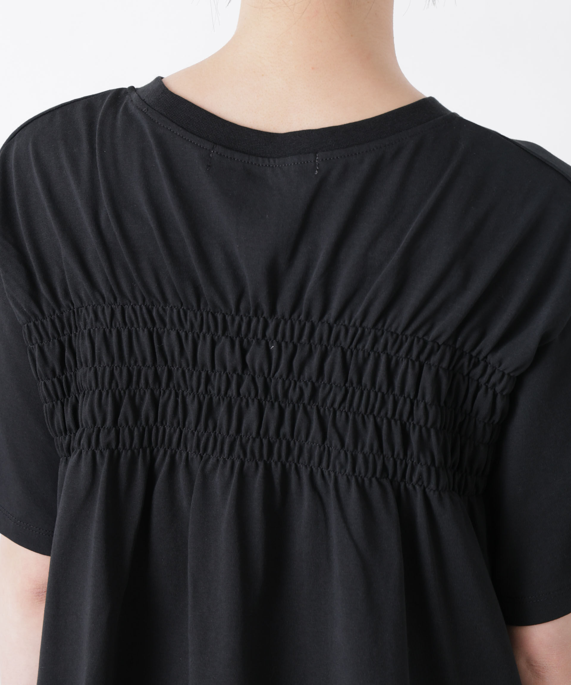 nano･universe「近赤外線&UVカット・吸水速乾機能 バックギャザートップス」|Tシャツ・カットソー|