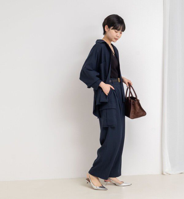Rie Miller「《セットアップ対応》オープンカラービッグシルエットシャツ」|シャツ・ブラウス|