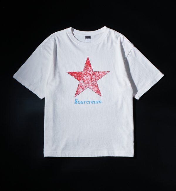  「【UNISEX】SourcreamラインストーンスターグラフィックTEE」|Tシャツ・カットソー|ホワイト