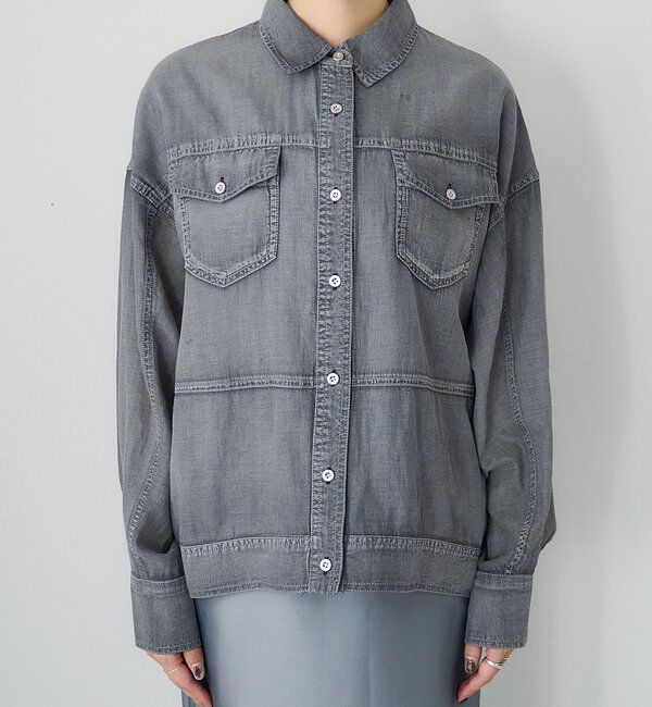  「【再入荷】シアーデニムシャツ」|シャツ・ブラウス|