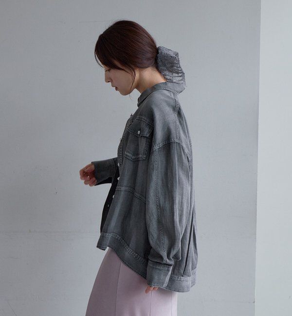  「【再入荷】シアーデニムシャツ」|シャツ・ブラウス|