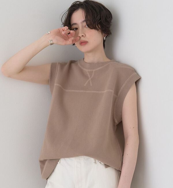 Rouge vif「ヴィンテージライクタンクTシャツ/ノースリーブ」|Tシャツ・カットソー|モカ