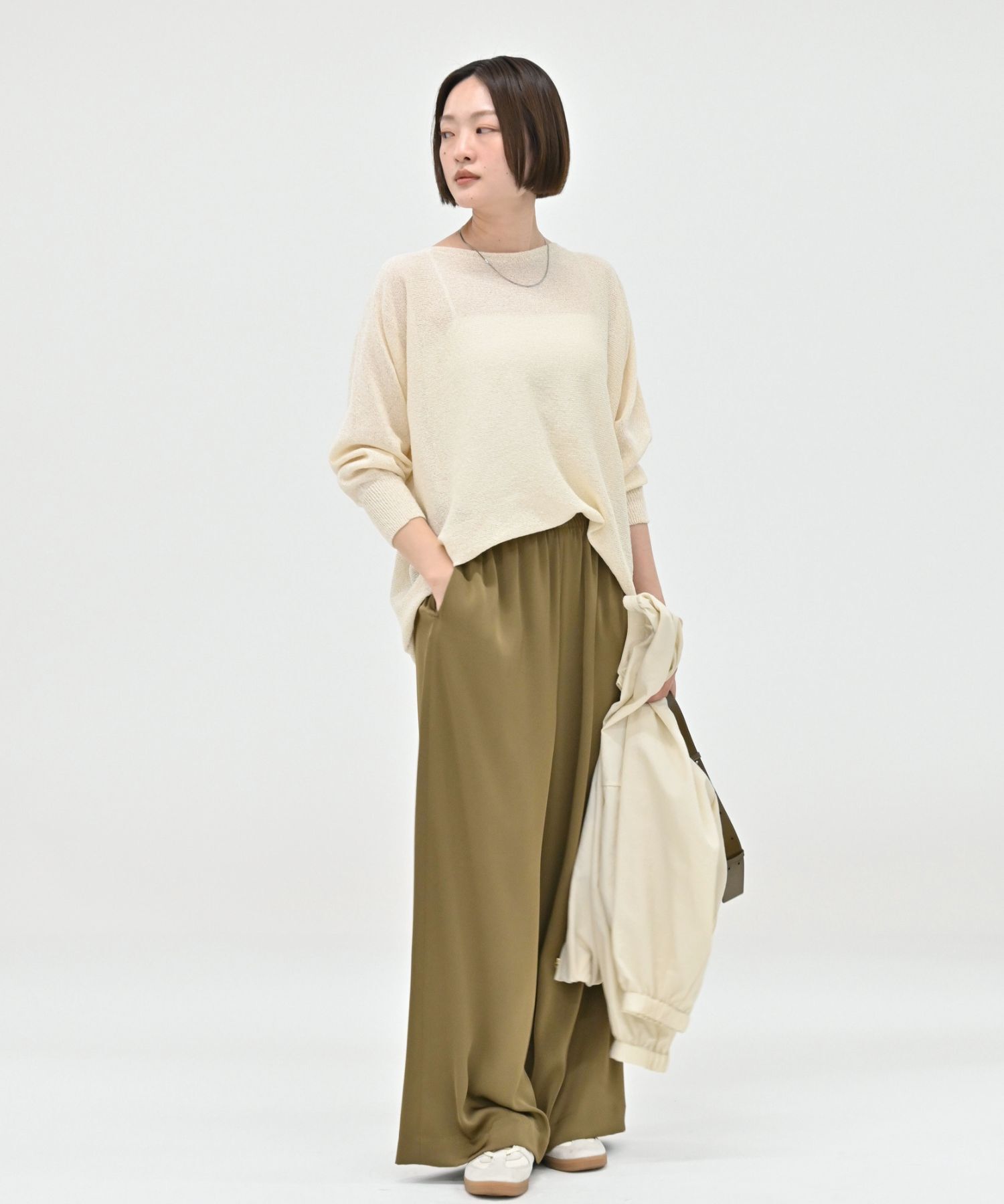 qualite「【夏まで快適に着られる】camifine ニットプルオーバー」|Tシャツ・カットソー|