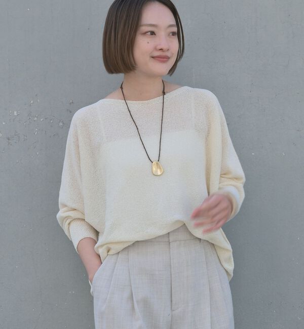 qualite「【夏まで快適に着られる】camifine ニットプルオーバー」|Tシャツ・カットソー|