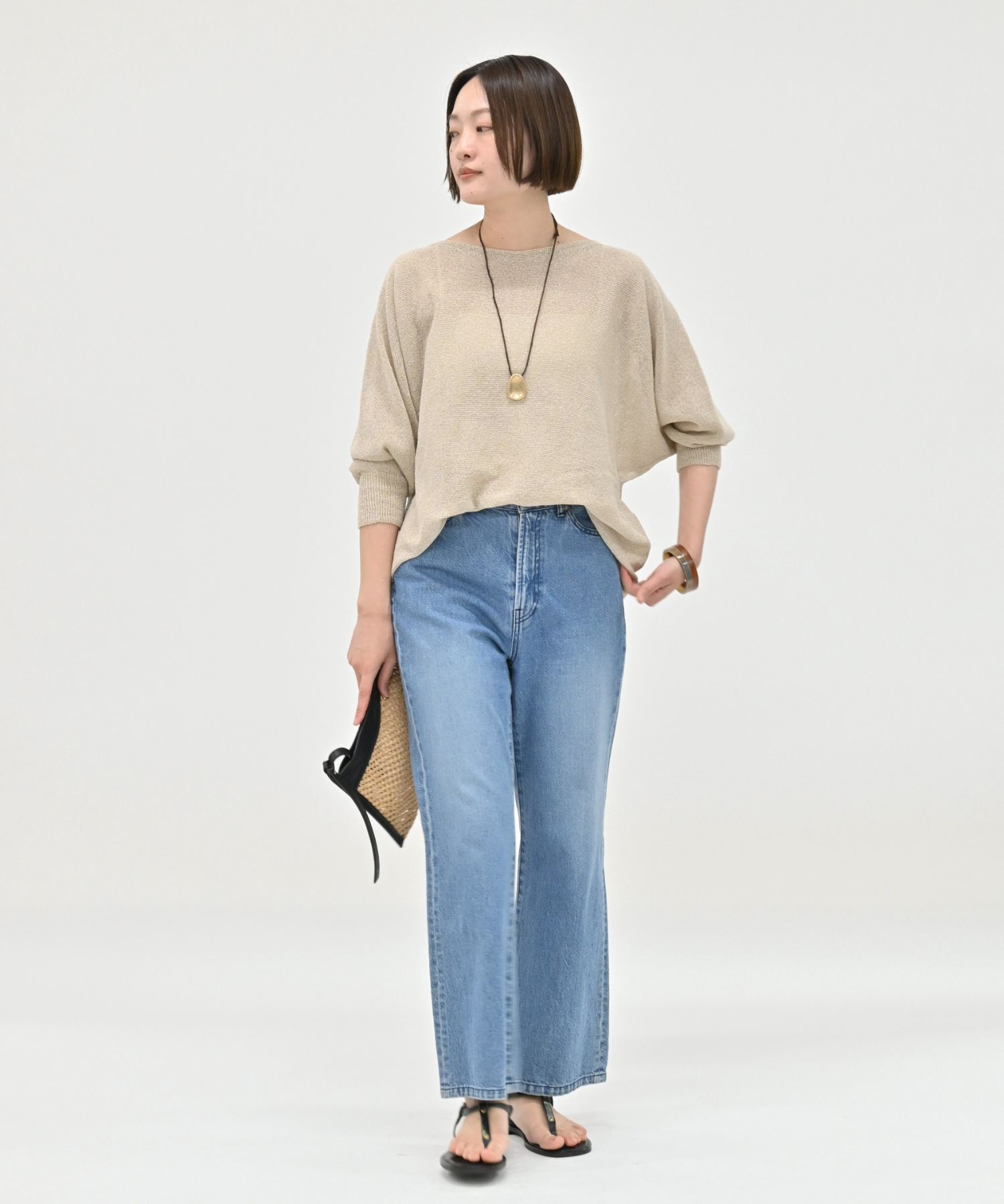 qualite「【夏まで快適に着られる】camifine ニットプルオーバー」|Tシャツ・カットソー|