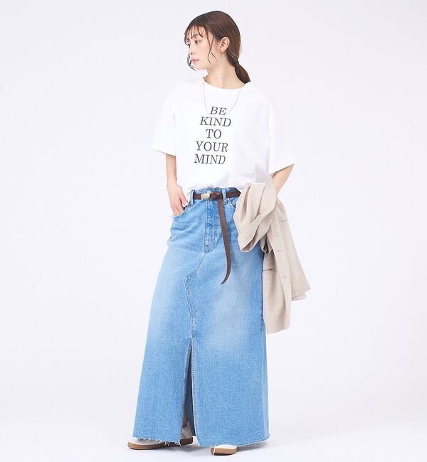 abahouse mavie「【体型カバー】ロゴタックTシャツ/半袖/大人カジュアル/体型カバー」|Tシャツ・カットソー|