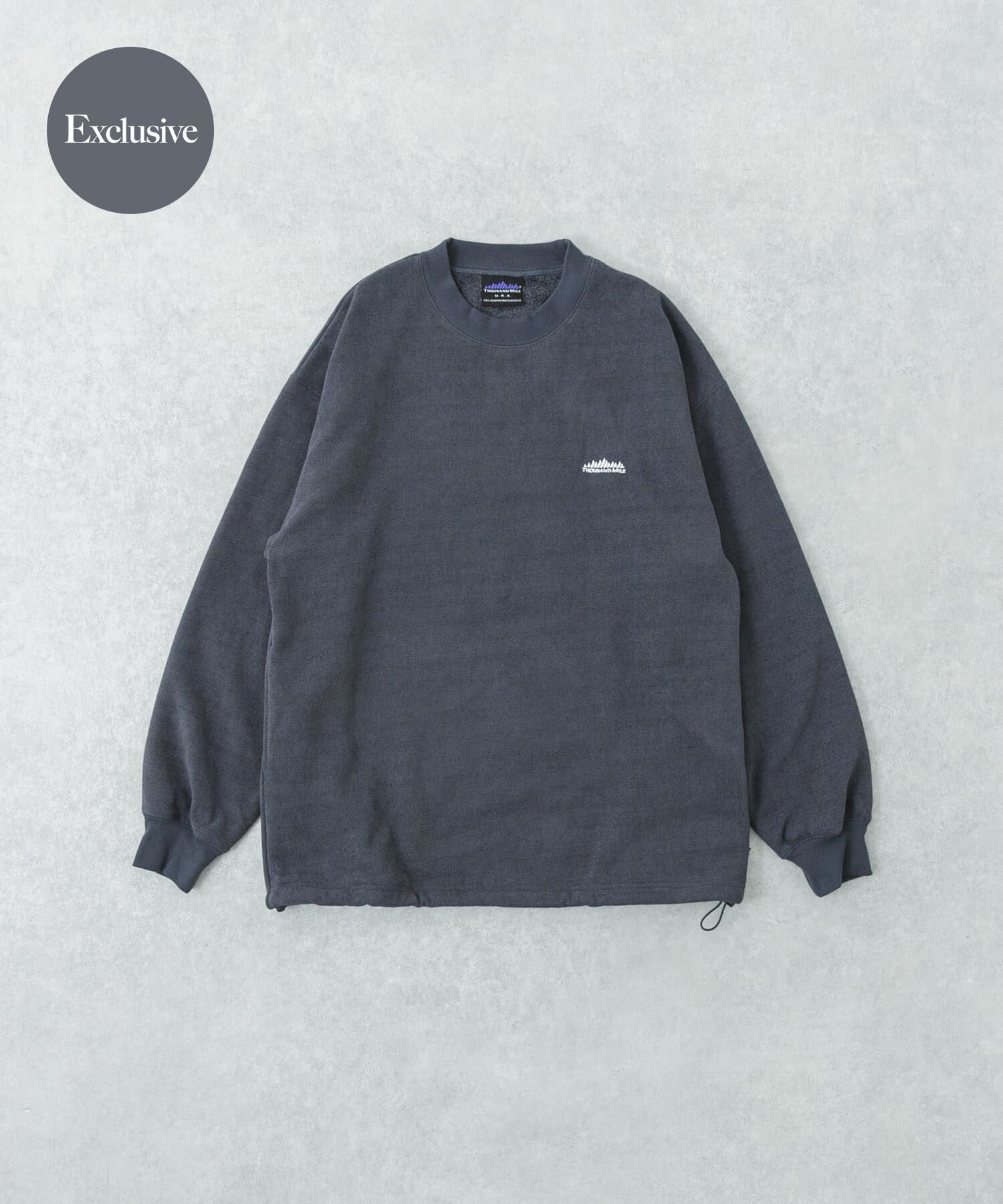URBAN RESEARCH「『別注』THOUSAND MILE&times;URBAN RESEARCH ﾆｯﾄﾌﾘｰｽｸﾙｰﾈｯｸﾌﾟﾙｵｰﾊ 」|その他|チャコールグレー