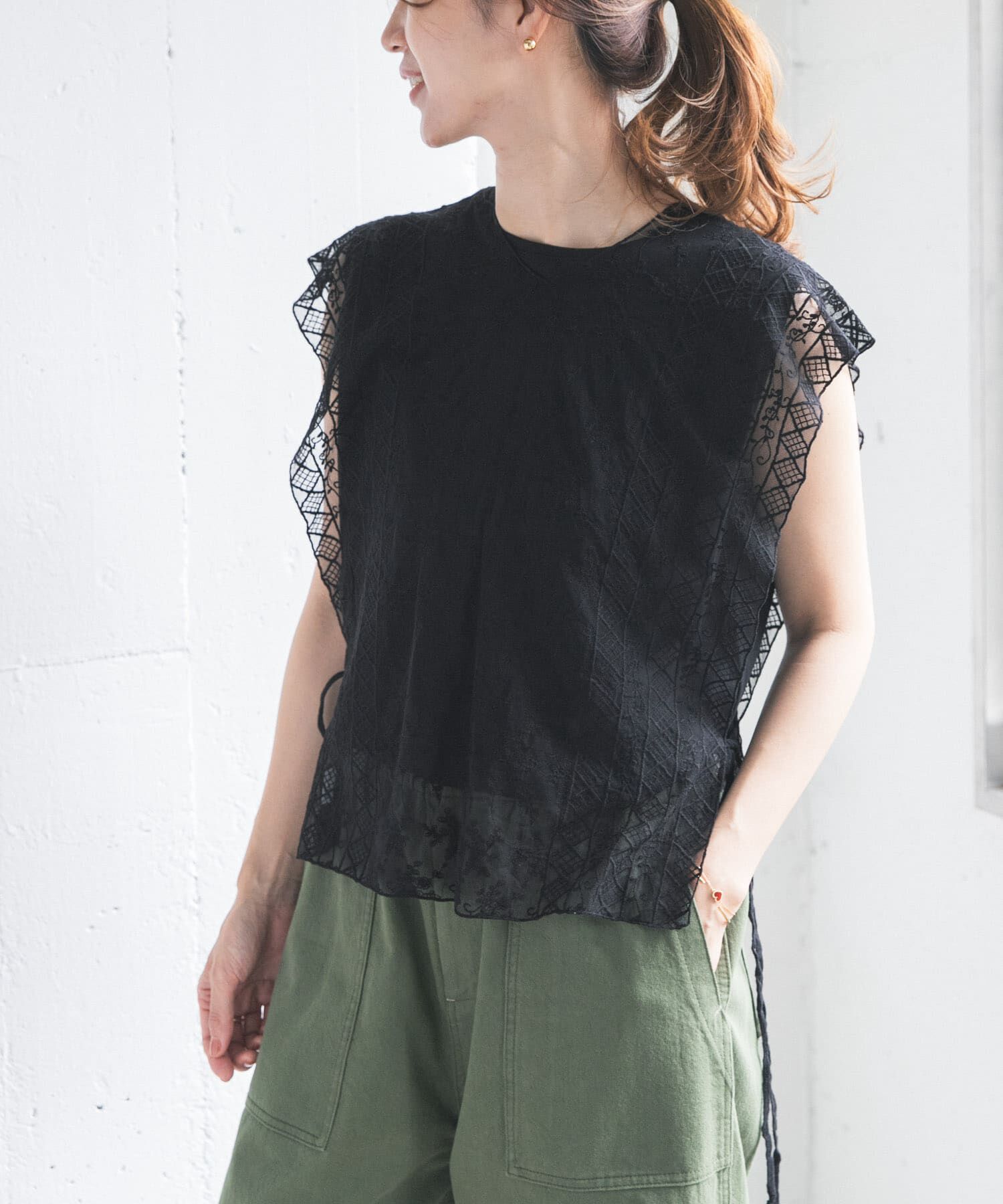 URBAN RESEARCH DOORS「2WAYレースカバー」|ストール|