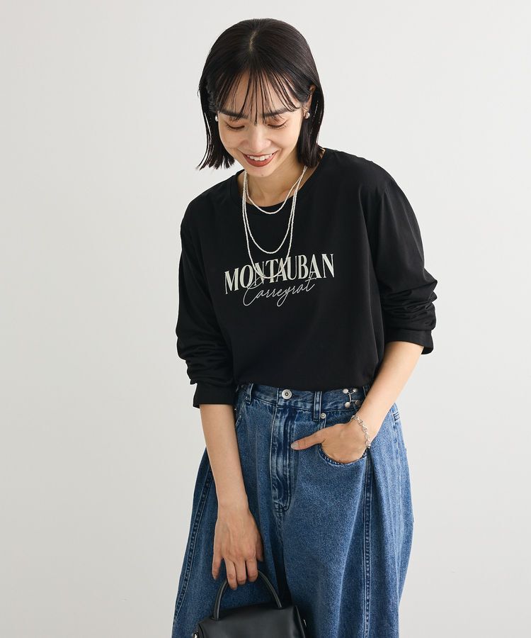 Green Parks「キレイ目ロゴ長袖Tシャツ」|Tシャツ・カットソー|