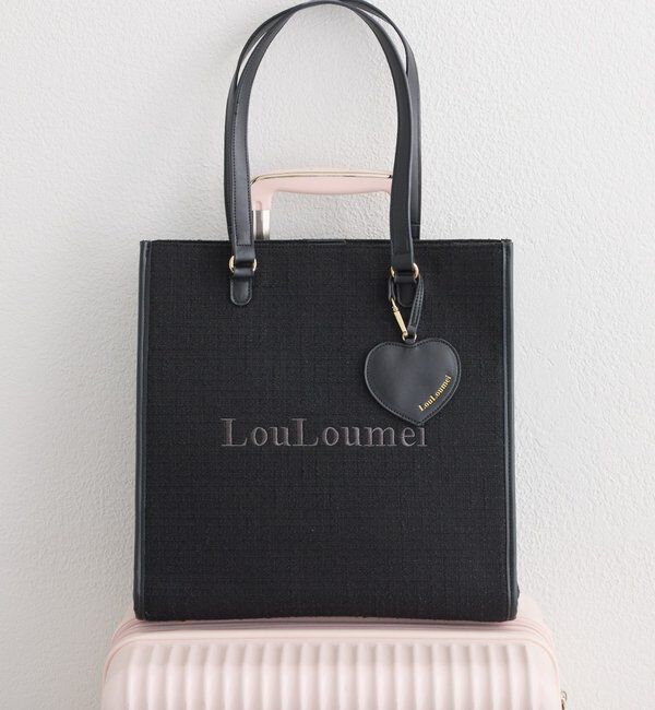  「【LouLoumei】全10色展開/ハートチャーム付きキャリーオントート/推し活」|その他|ブラック