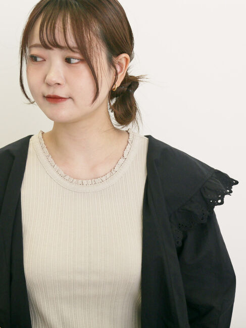 Samansa Mos2「エッジレーステレコノースリ」|Tシャツ・カットソー|